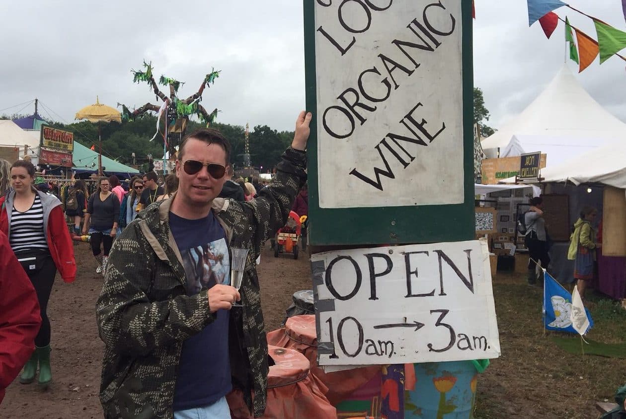 Chris Wilson goes searching for a decent drop of wine at Glasto